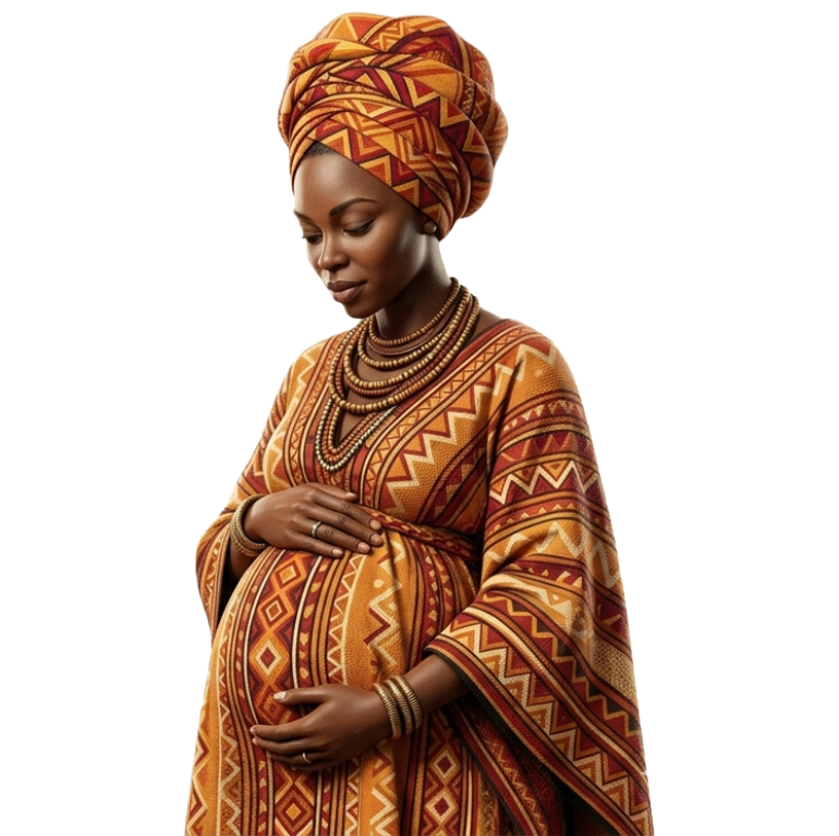 Pregnant African mother portrait